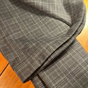 Calvin Klein Gray Plaid Legging Trousers